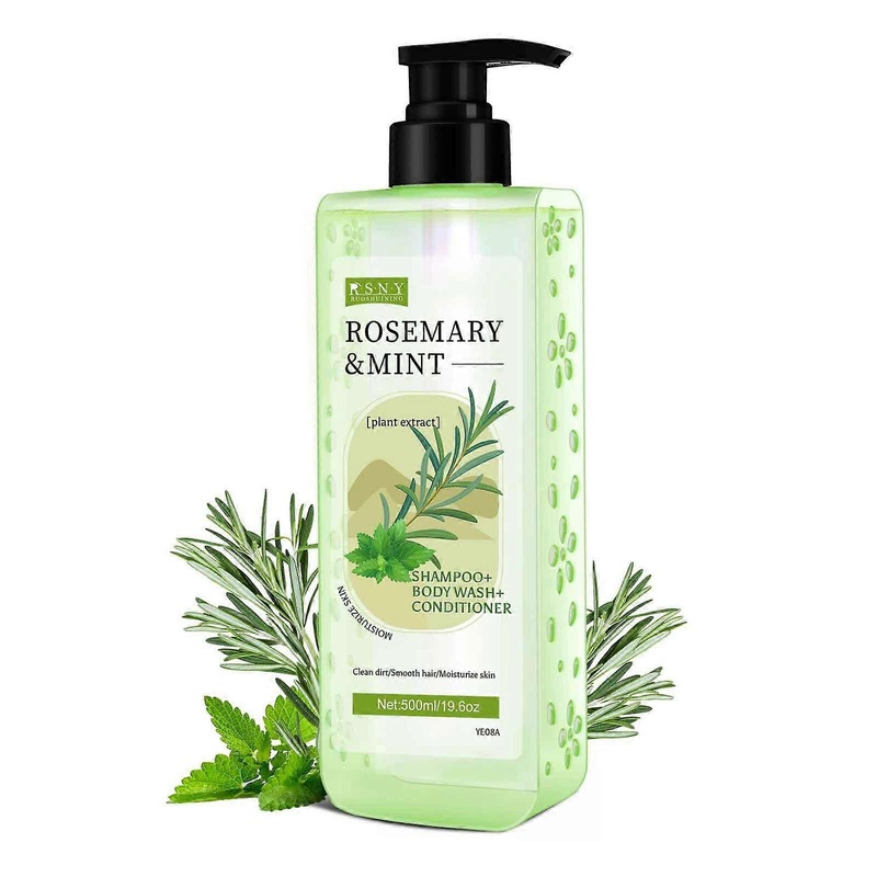 Rosemarys Mint 3 In 1 Shampoo And Conditioner And Body Wash – Clean And Smoothing Hair And Moisturize 500ml Exfoliating