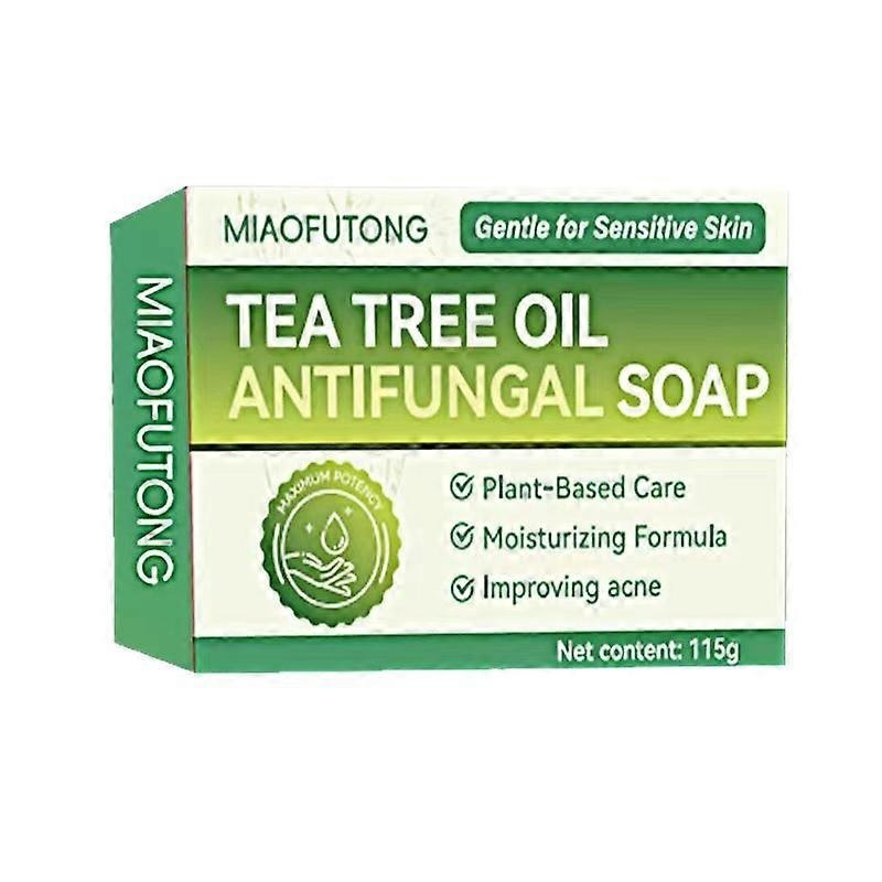 1-3pcs Tea Tree Soap for Face & Body Acne, Athlete’s Foot, Tinea, Folliculitis Ringworm Jock Itch, 115g