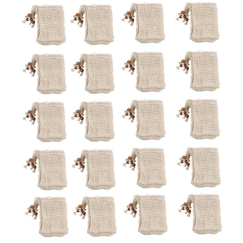 100 Pack Exfoliating Soap Bag Natural Soap Saver