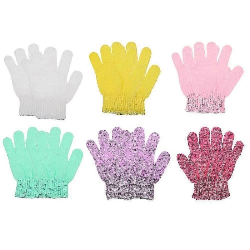 12Pcs Exfoliating Shower Gloves Double-Sided Body Cleaning Bath Gloves