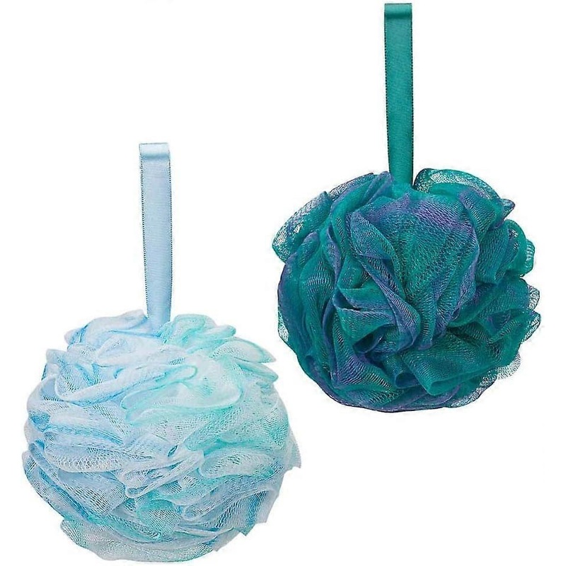 2PCS Bath Shower Sponge Exfoliating Bath Sponges, Men’s and Women’s Shower Sponge Bath Flowers for Exfoliating