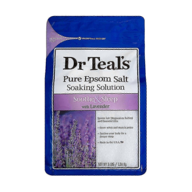 Dr. Teal’s Epsom Salt Soaking Solution, Soothe & Sleep, Lavender, 3 Lbs