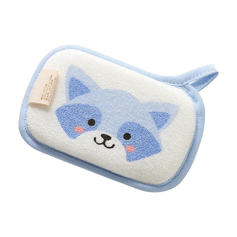 Soft Baby Bath Sponge | Safe Animal Print Bath Sponge for Newborns | Multipurpose Bathing Pad for Boys and Girls