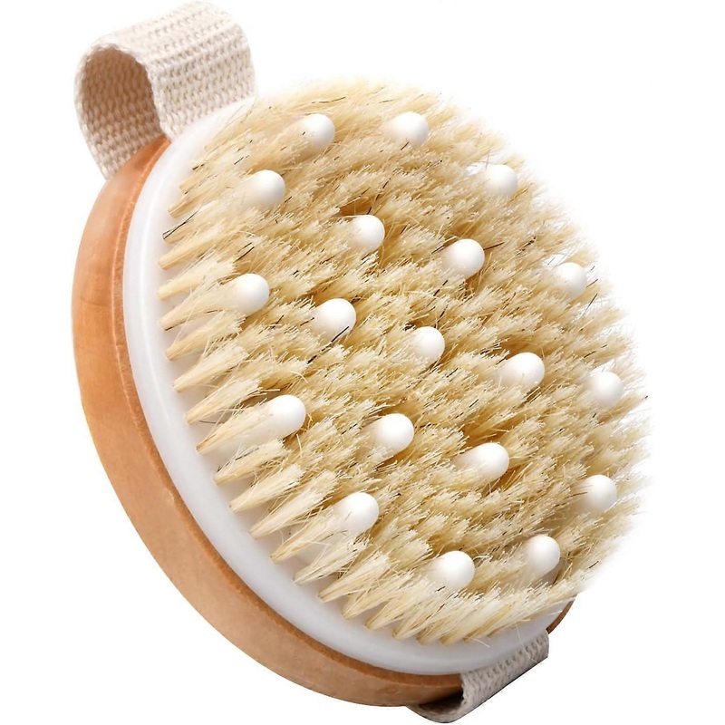 Wooden Body Brush, Dry Body Brush, Bath Brush, Massage Brush, Exfoliating Brush, Natural Bath Brush, Shower Body Massager, Spa Scrubber Brush