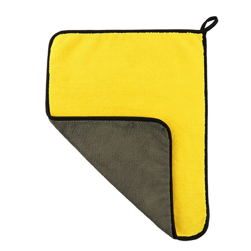 Wash Towel Good Durability Strong Water Adsorption Microfiber Double Side Cleaning Detailing Cloth c
