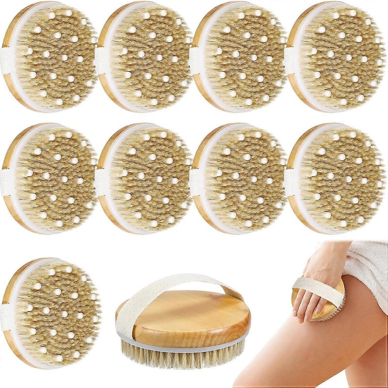10 Pcs Dry Brushing Body Brush Exfoliating Brush with Massage Nodule Dry Skin