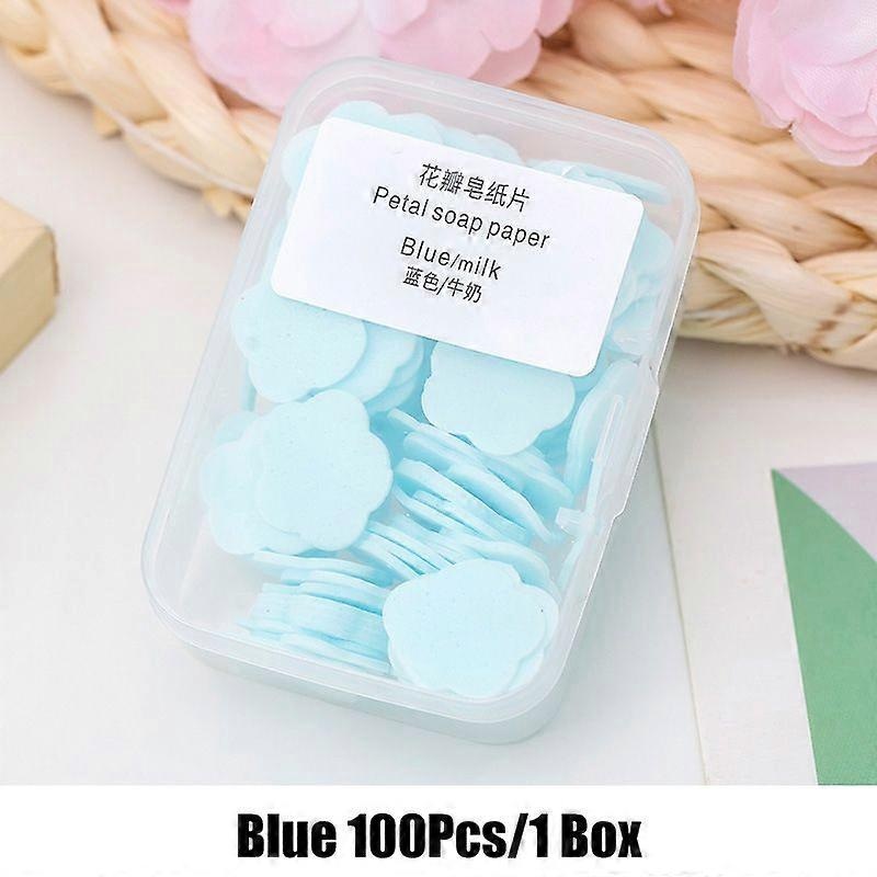 100Pcs/Box Portable Outdoor Travel Mini Cleaning Soaps Disposable Hand Wash Soap Papers Home Remove Dirt Skin Care