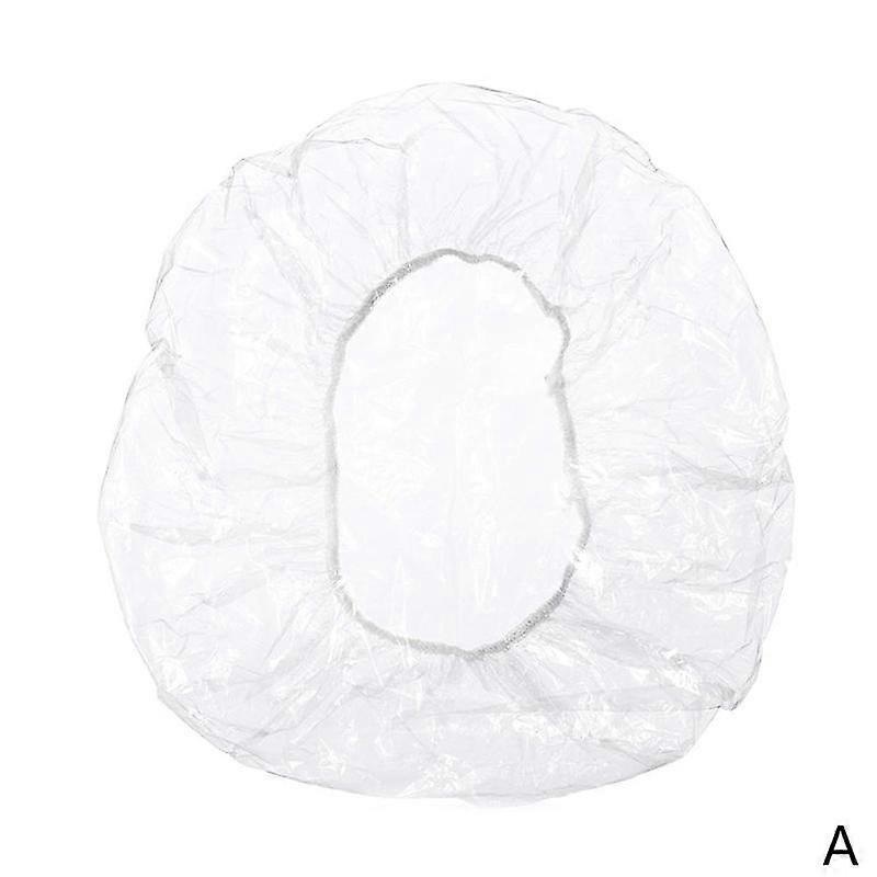 10pcs thick white (A) $ Enlarged thickened shower cap disposable shower cap hotel room hairdressing cap