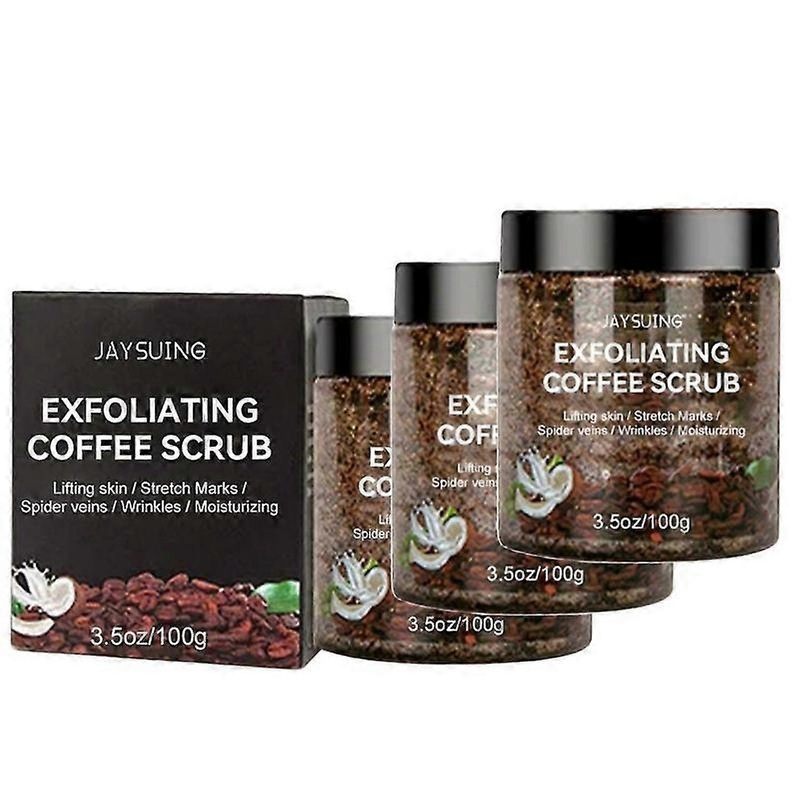 3pcs Coffee Scrub Organic Anti-Cellulite & Exfoliating Treatment