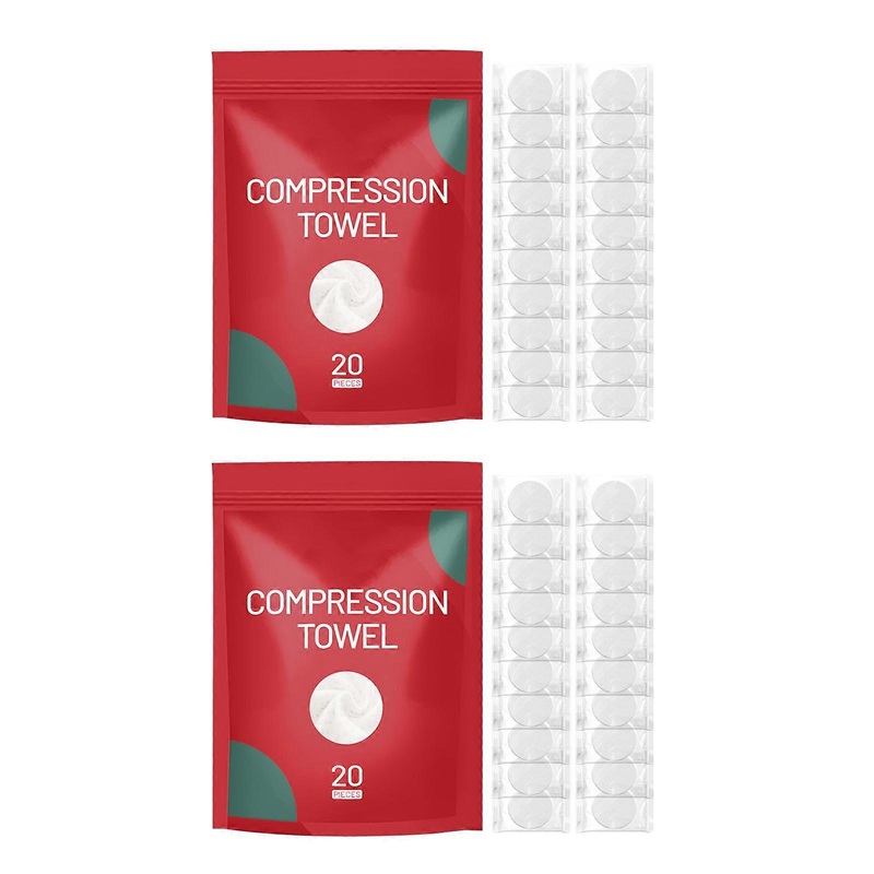 Convenient Disposable Cleaning Cloths Compressed Towels Cleansing Cloths Camping Wipes 20pcs/40pcs Pack for Travel