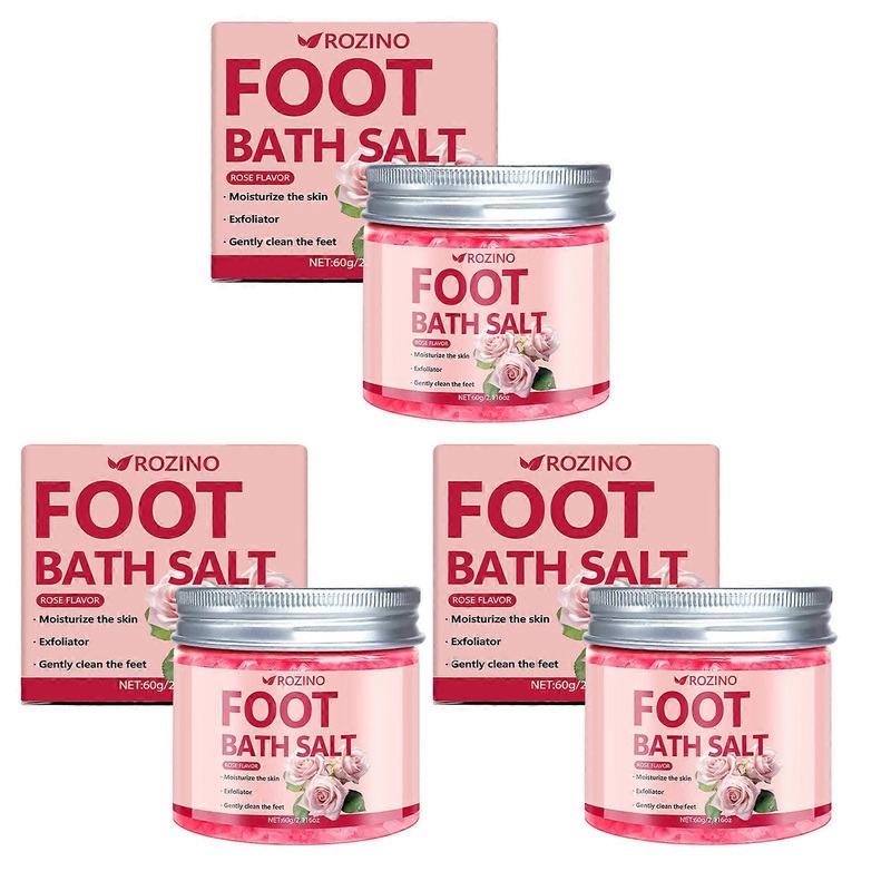 Rose Exfoliating Foot Bath Salt – Deep Cleansing Sea Salt Scrub for Callus Removal, Smooth Skin, and Foot Care for Women & All Skin Types