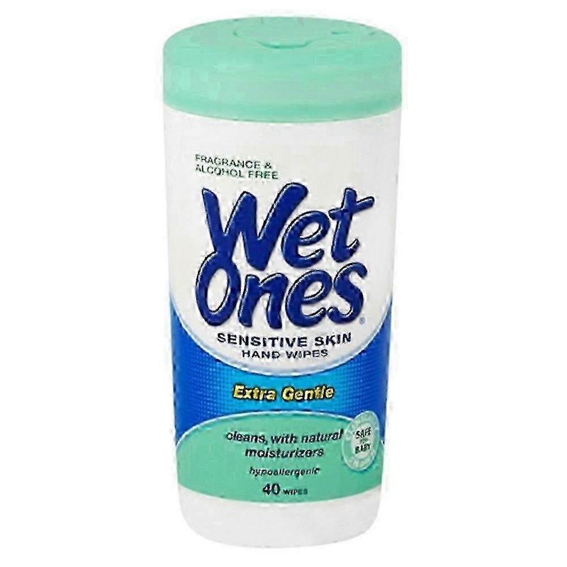 Wet Ones Sensitive Skin Hand Wipes, Fragrance & Alcohol Free, 40 Ea