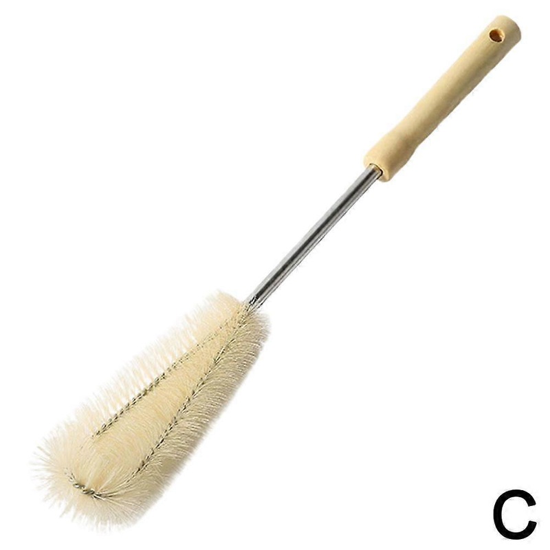 Wooden handle long 40cm (C)$ cup brush cleaning long handle small brush wall breaker special water cup cleaning artifact cup brush