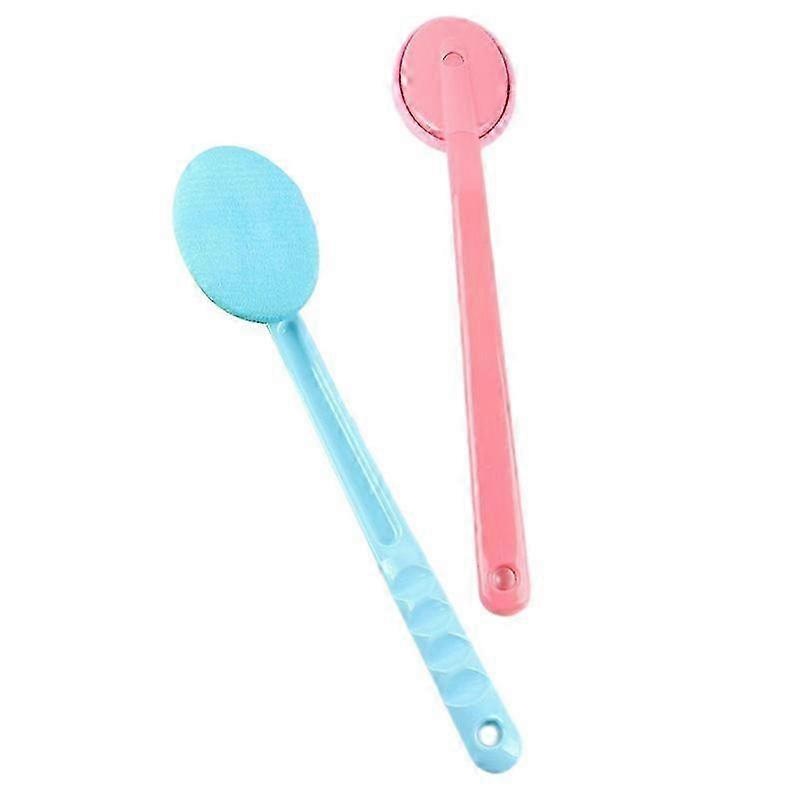 1 Set Long Handle Removable Single-Side Body Brush with Lotion Applicator for Bath Time Use