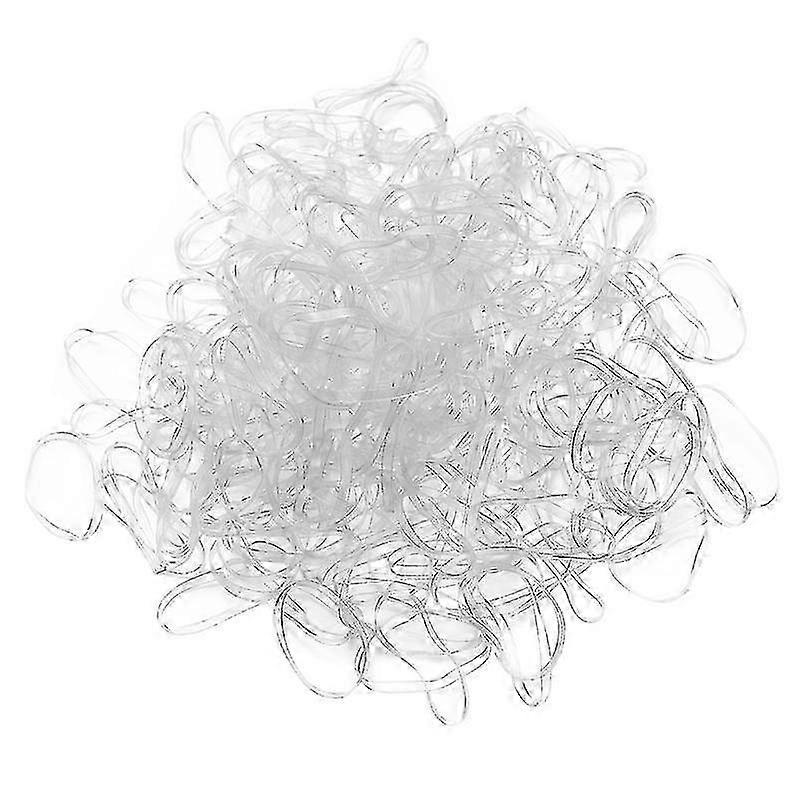 1000pcs Disposable Elastic Hair Bands for Kids Hairstyles (White)