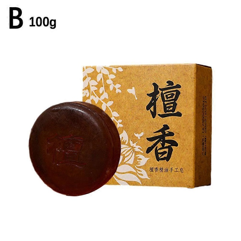 100g(B)$ Sandalwood soap Agarwood Buddha essential oil soap Handmade soap Cleansing and moisturizing