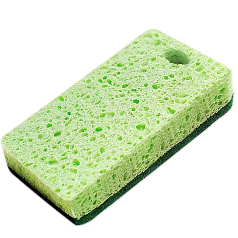 1pcs Natural Wood Pulp Dishwashing Sponge Health Decontamination Double-sided
