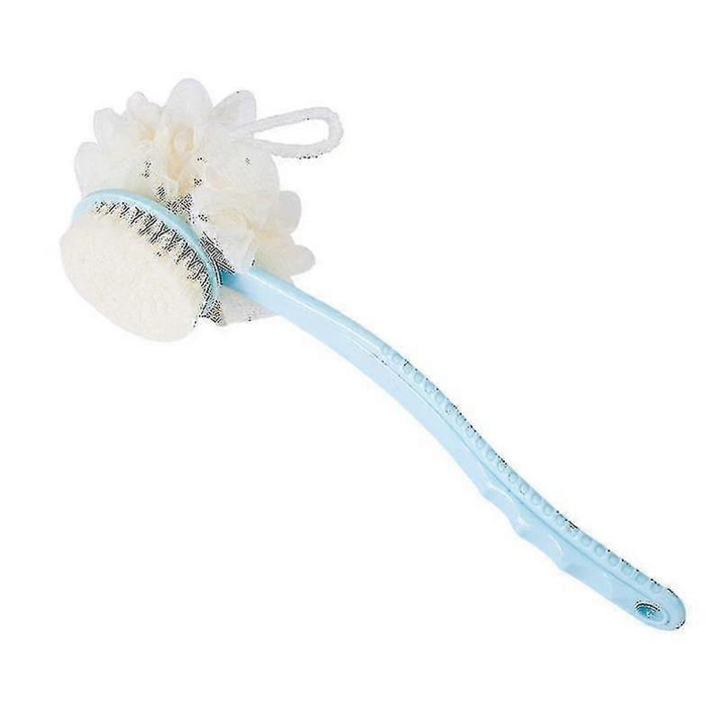 2 In 1 Body Wash Brush Sponge Back Scrubber Long Handled Shower Dry Skin Scrub –