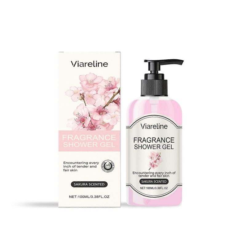 Viareline Fragrant Body Wash (Cherry Blossom Scent) Moisturize And Moisturize Skin To Improve Dry Women’s Body Wash