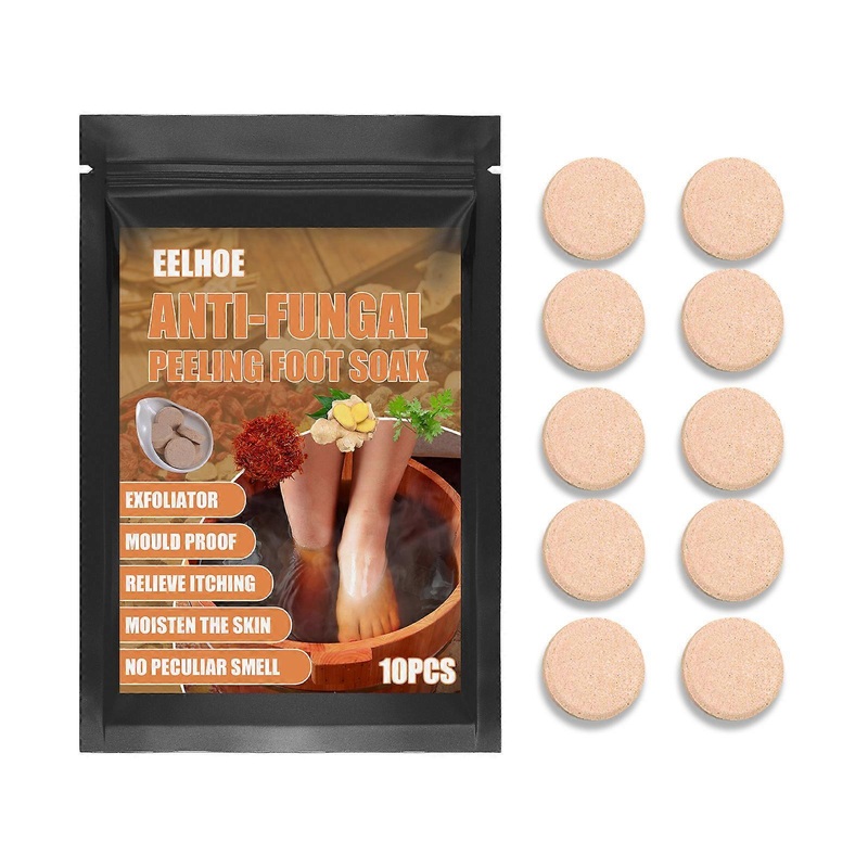 Eelhoe Foot Soak Peeling Ginger Foot Soak Foot Care To Dispel Cold And Moisture Gray Nail Repair Foot Soak Tablet