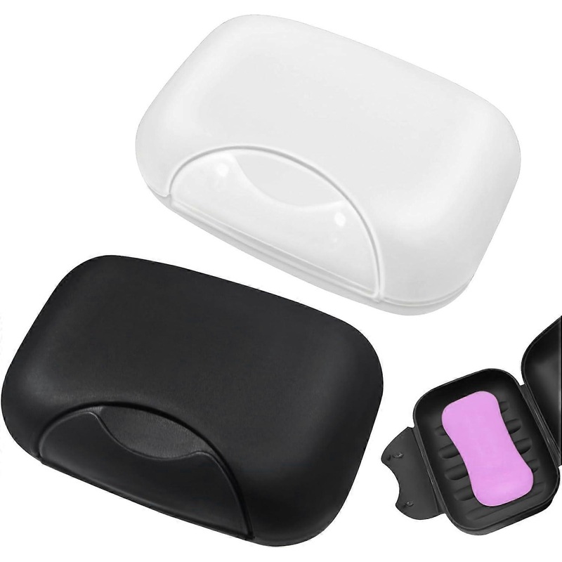 2 Pcs Soap Dish with Lid Travel Soap Case Soap Bar Travel Soap Waterproof and Leakproof Soap Box Container Holder closable Soap