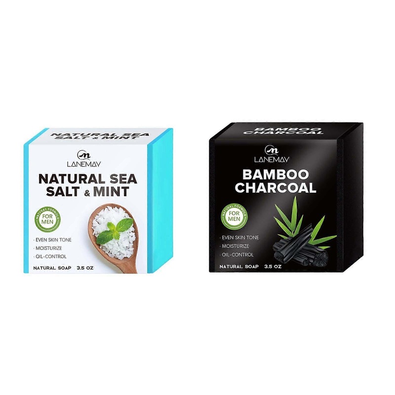 2pcs Men’s Cologne Perfume Soap Bath Soap Oil Control Wash Face Bath Body Soap