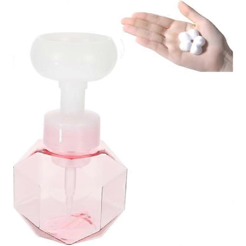 Flower Shaped Foam Pump Bottle, Refillable Empty Hand Soap Container Travel Foam Liquid Soap Storage Bottle
