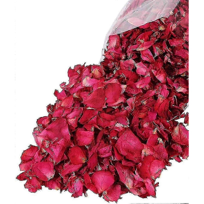100g-Natural Dried Rose Petals Real Dried Red Flowers for Foot Bath, Bath, Spa, Wedding, Home Confetti, Arts & Crafts