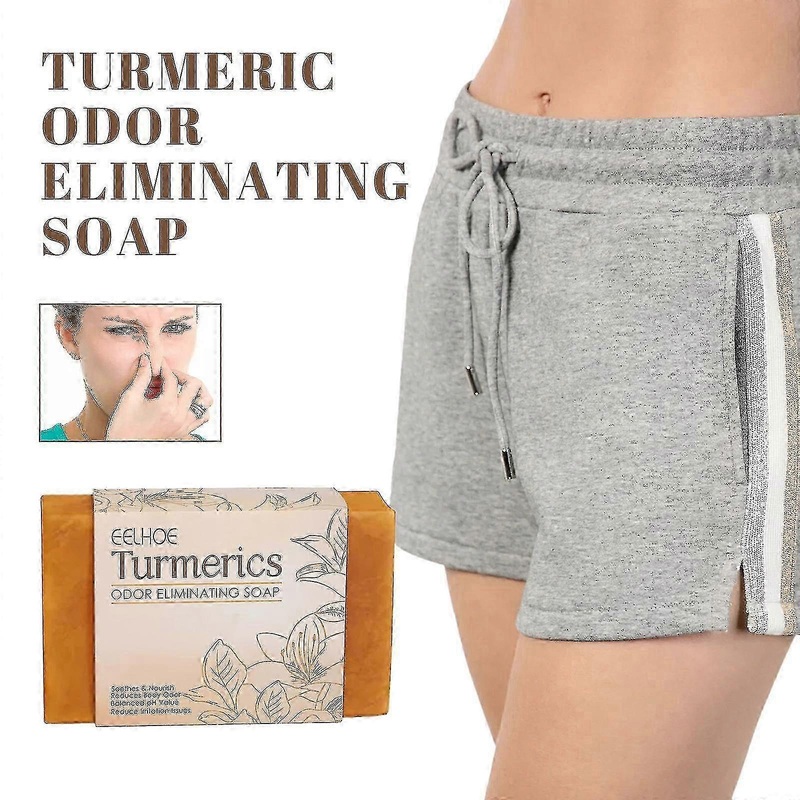 1pc  Turmeric Cleansing Soap Women’s Body Gentle Cleansing Odor Moisturizing Brightening Moisturizing Skin Cleansing Soap