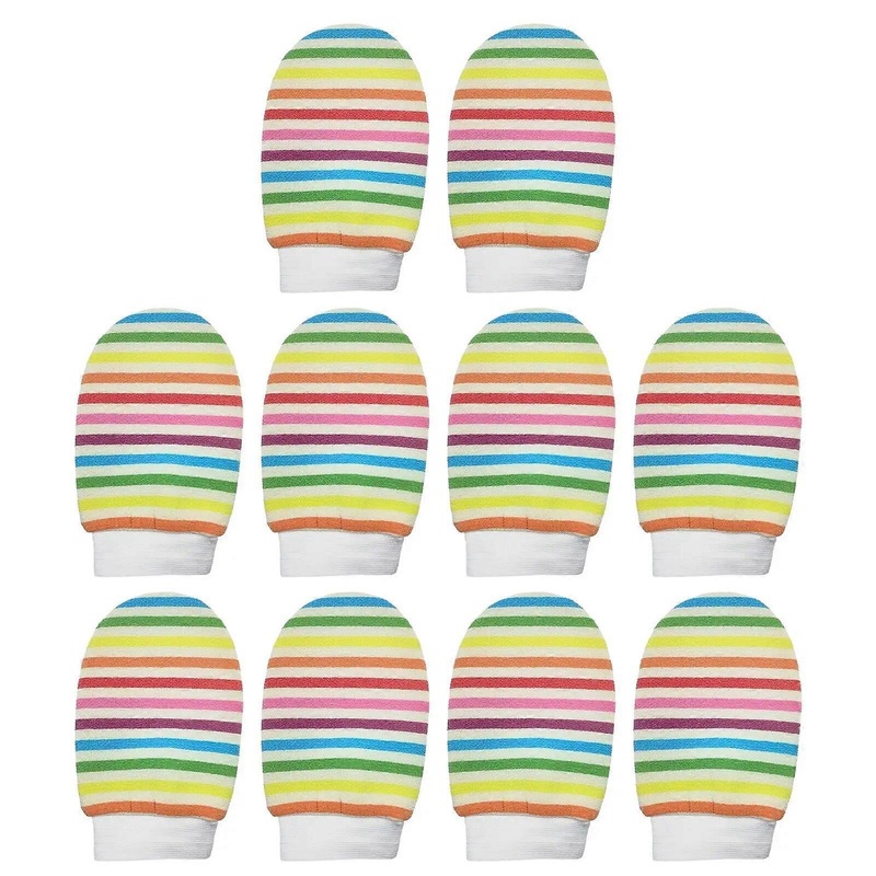 1Pcs Exfoliating Shower Gloves Rainbow Bath Towels 215*135cm Cloth For Bathroom SPA Skin Cleaning Supplies Household Tools