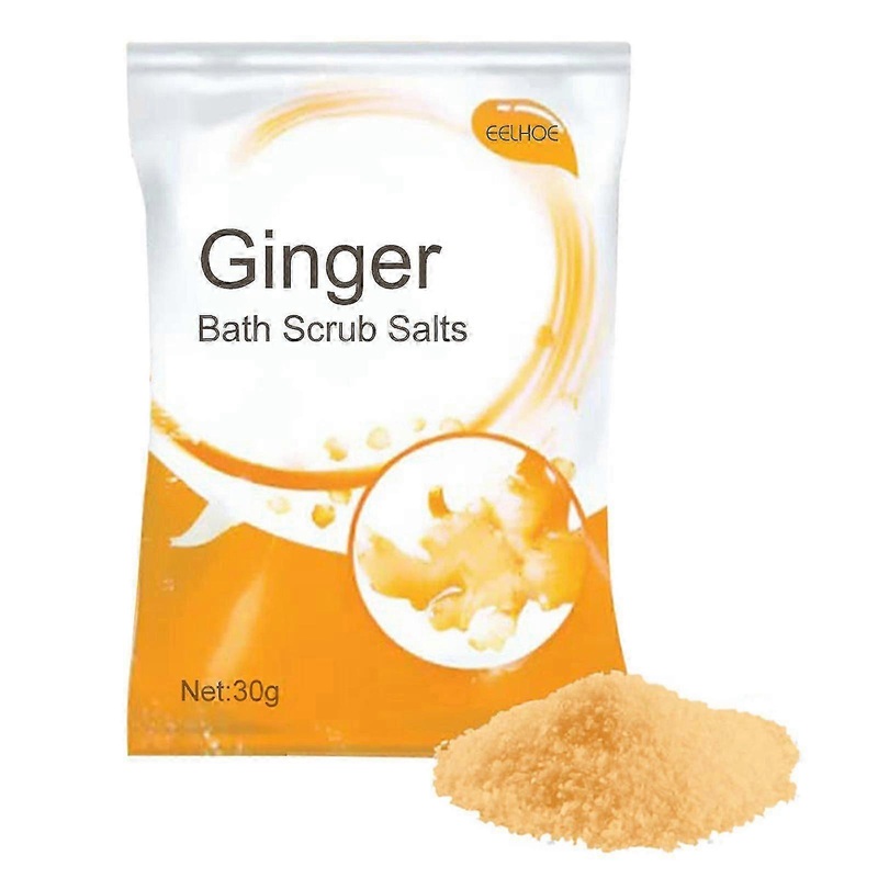 30g Ginger Bath Scrub Salts Improves Lymphatic Swelling Dissipate Moisture Smooth Clean