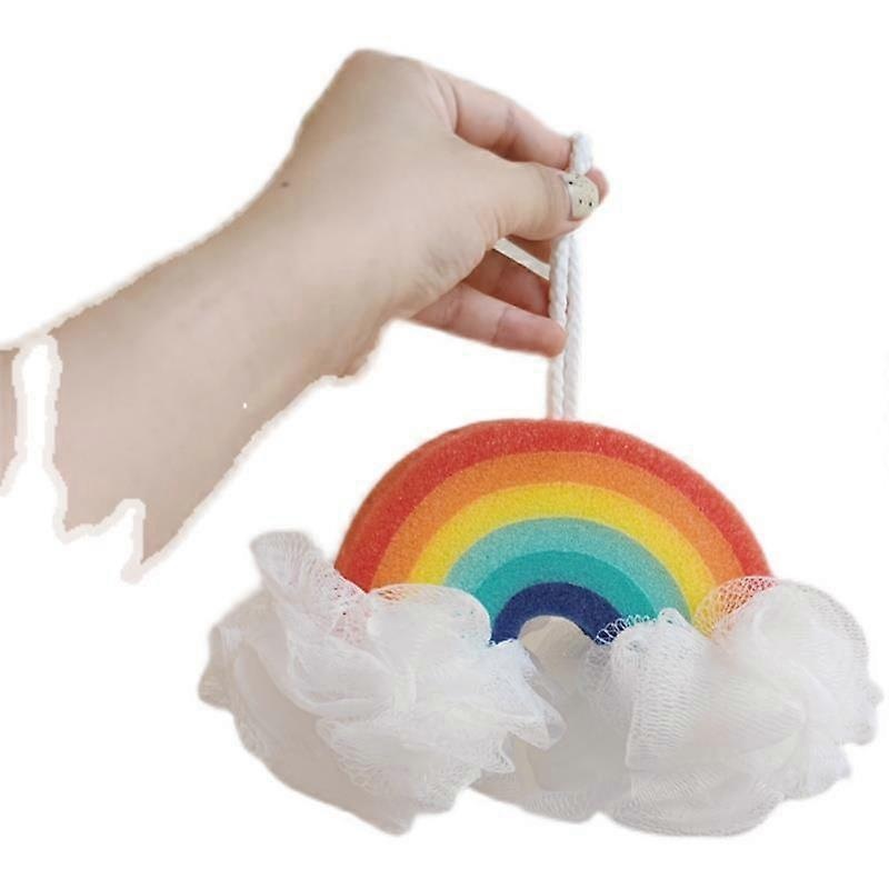 Rainbow Loofah Body Scrubber, Bath Sponge (3 Pack)