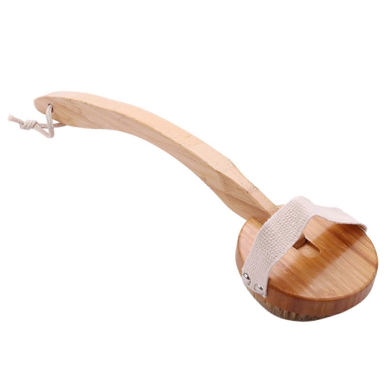 1PC Bamboo Body Brush Back Scrubber Long Handle Bath Shower Brush Natural Bristles Dry Skin Bamboo