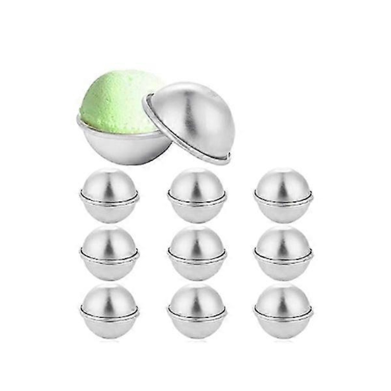 20pcs 10 Sets DIY Metal Bath Bomb Mold for Crafts 6.5X3cm