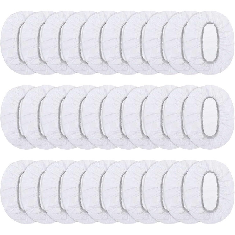 100 Pieces Clear Disposable Ear Protectors Waterproof Ear Covers for Hair Dyeing, Showering, Bathing