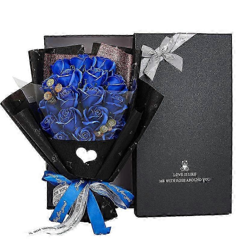 18-Piece Soap Roses Bouquet in Elegant Gift Box, Floral Scented Handmade Soap Gift Set for Anniversary Wedding Birthday Valentine’s Day