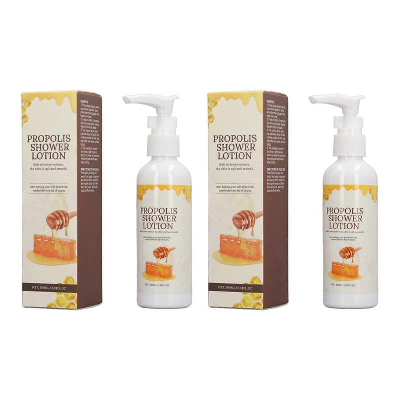 2pcs 100ml Honey Propolis Shower Gel Cleansing Moisturising Skin Removing Dull Cuticles Skin Care Shower Gel for Men Women