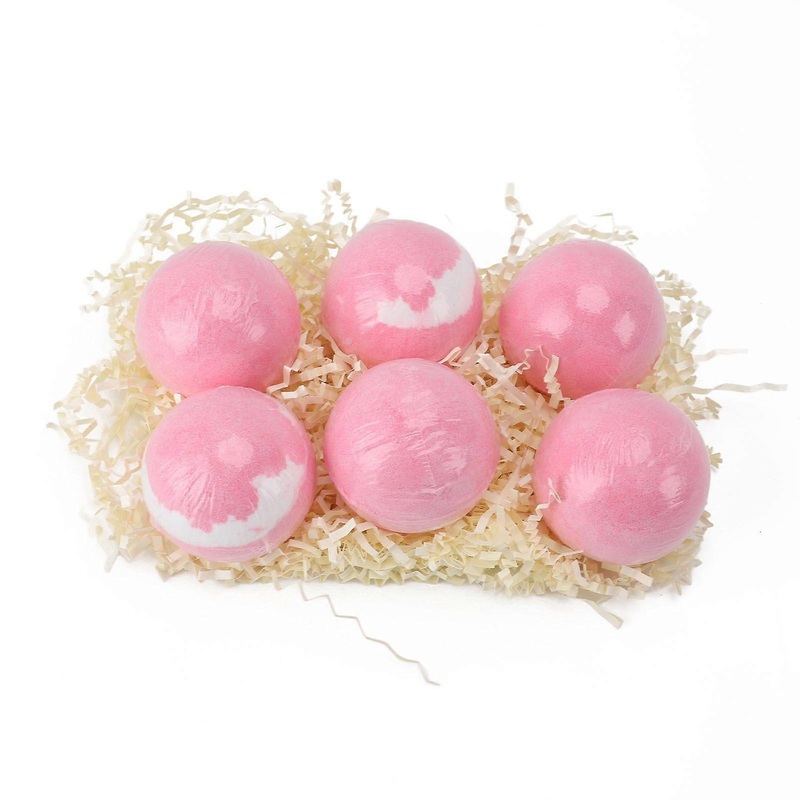 6pcs Bubble Bath Ball Vanilla Scents Skin Moisturizing Aromatherapy Salt Shower Balls for Kids