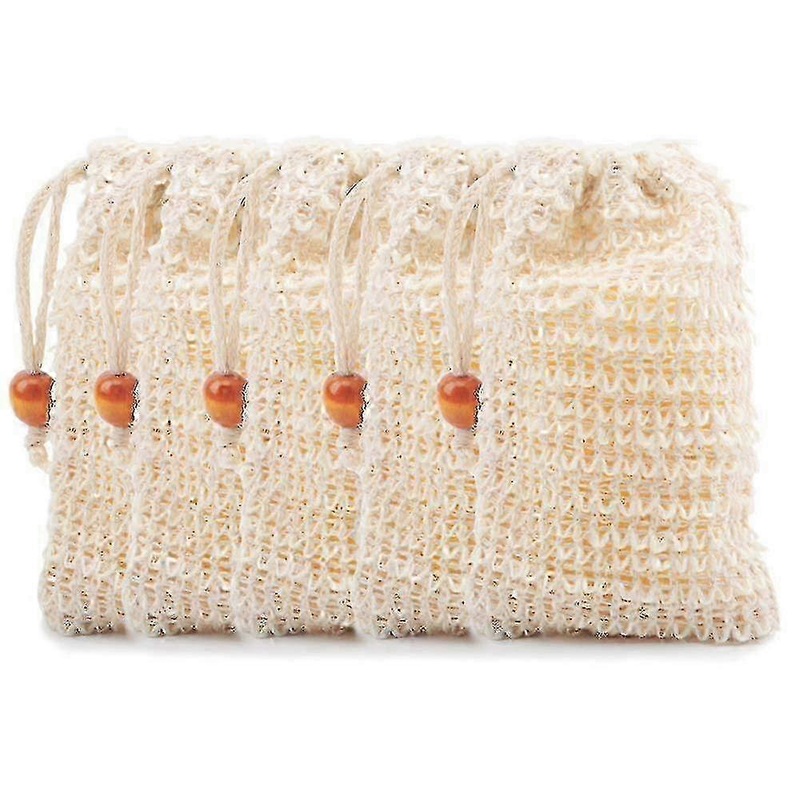 Natural Ramie Soap Saver Pouch with Drawstring – Pack of 30 Reusable Soap Bags for Eco-Friendly Bath & Shower
