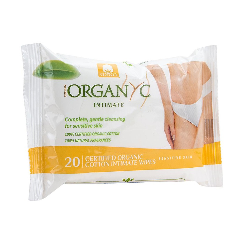 Organic Cotton Feminine Hygiene Wipes 20 Wipes