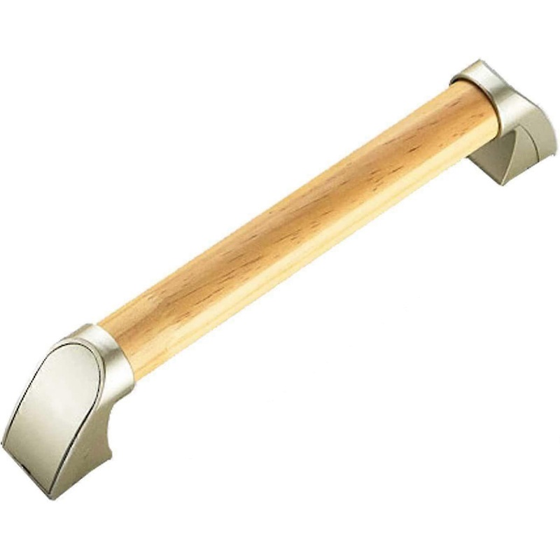 Wooden Wall Handle Grab Bar for Bathroom & Shower – Elderly Safety Support in Wood Color (33cm Length)
