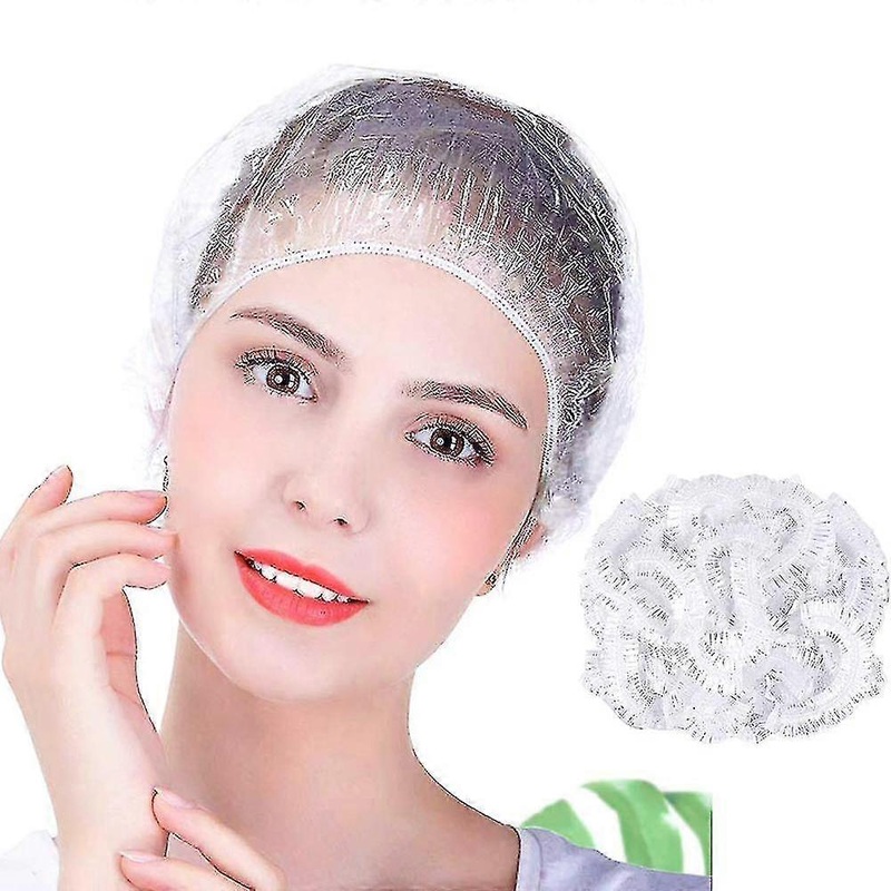 100pcs  Disposable Bath Caps Waterproof For Women Girlsaa