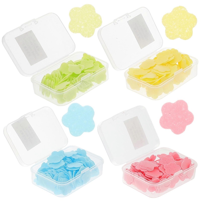 10pcs Disposable Soap Sheets Mini Soap Flakes Paper Hand Soap for Travel