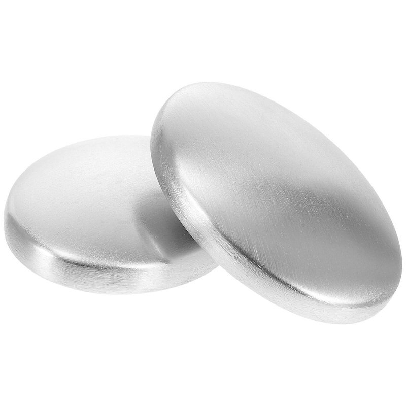 2 Pcs Soaps Metal Soap Bar Garlic Stainless Steel Odour Bar Smell Remover Stainless Steel Soap Stainless Steel Hand Washing Bar