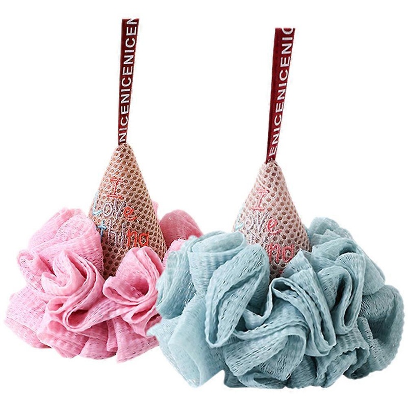 2pcs Shower Loofah Ice Cream Shape Exfoliating Loofah Sponge For Shower