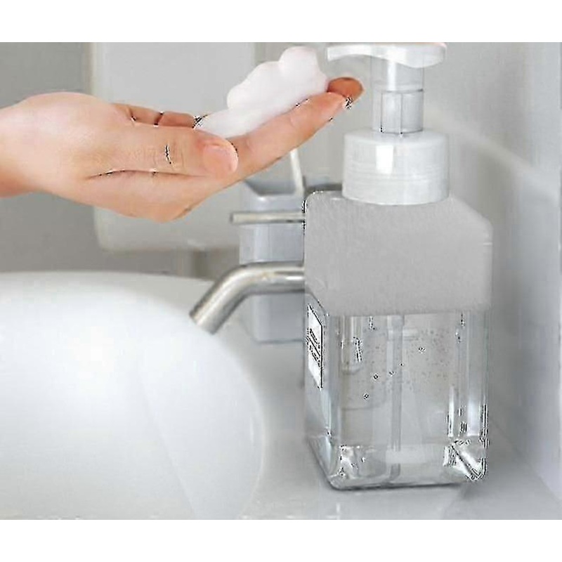 Square Bottle with Foaming Pump for Soap Foam Dispensing