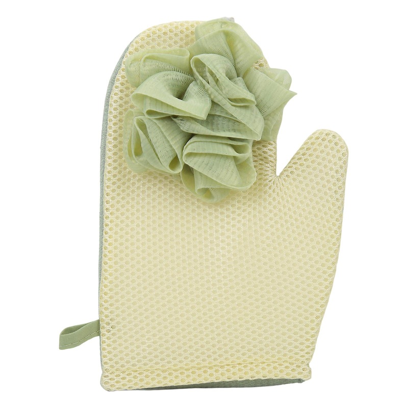 2 in 1 Scrubbing Bath Towel Professional Exfoliating Shower Gloves Soft Skin-friendly Bath Mitt