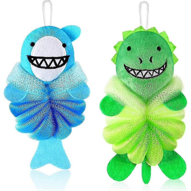 2 Pack Bath Loofah Kids Toddler Bath Loofah Sponge (Animal)