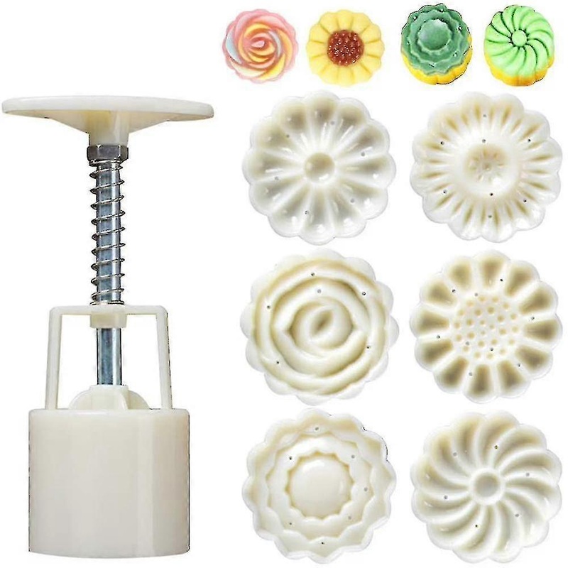 7 Piece Bath Bomb Mold Set with Stamps for DIY