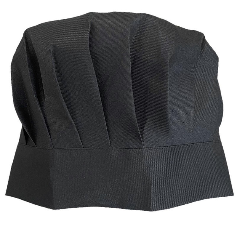 White Baker Headgears Prevent Hair from Falling into Food, Unisex Cook Baker Hat Ensure Hair Stays Tidy  Black